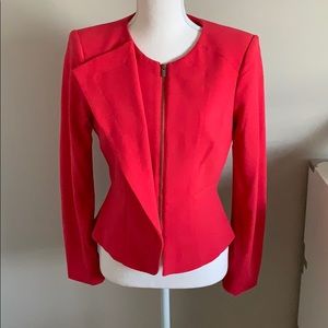 BCBG Max Azria Peplum Jacket Poppy Pink